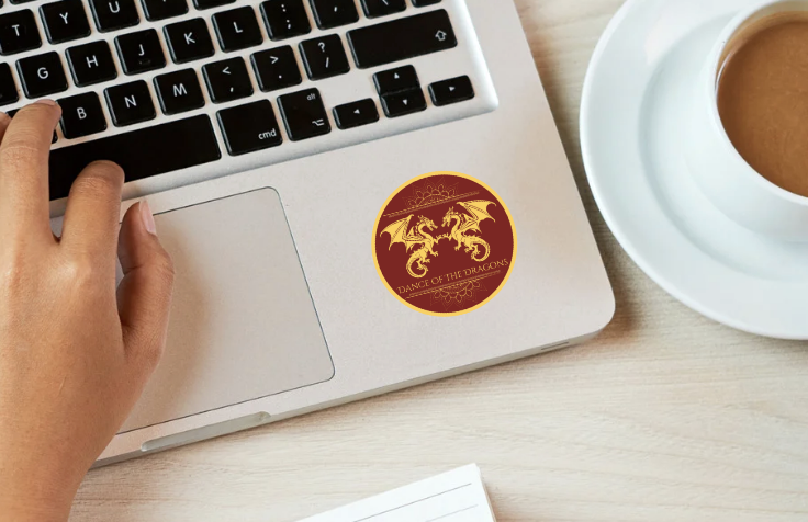 Dance of the Dragons inspired Sticker with a sleek matte finish